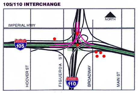 detail of center section of I-105